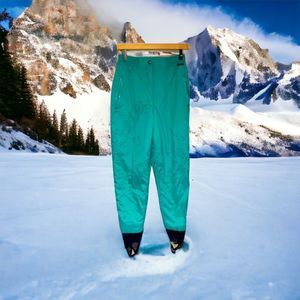 Vintage Edelweiss Teal Stirrup Snow Pant Woman’s Size 8
